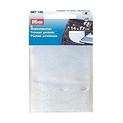 Prym White 967135 Set van 2 katoenen strijkzakken 14 x 17 cm Prym White 967135 Set van 2 katoenen strijkzakken 14 x 17 cm