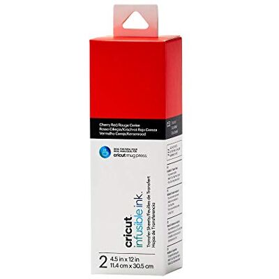 Cricut Infusible Ink Transfer Sheets Patronen (2 CT) -Cherry Red Sublimatie Transfer Foil, Wit, 11,4 cm x 30,5 cm Cricut Infusible Ink Transfer Sheets Patronen (2 CT) -Cherry Red Sublimatie Transfer Foil, Wit, 11,4 cm x 30,5 cm