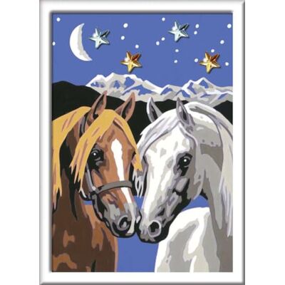 Ravensburger paardenliefde. Schilderen op nummer speciale serie E: Met glitterstenen om te versieren! Ravensburger paardenliefde. Schilderen op nummer speciale serie E: Met glitterstenen om te versieren!
