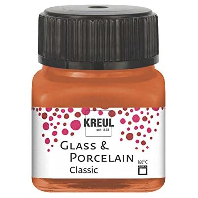 KREUL 16248 Klassiek glas & porselein van koper metallic, glas van 20 ml, glanzende verf op waterbasis, sneldrogend, dekkend KREUL 16248 Klassiek glas & porselein van koper metallic, glas van 20 ml, glanzende verf op waterbasis, sneldrogend, dekkend