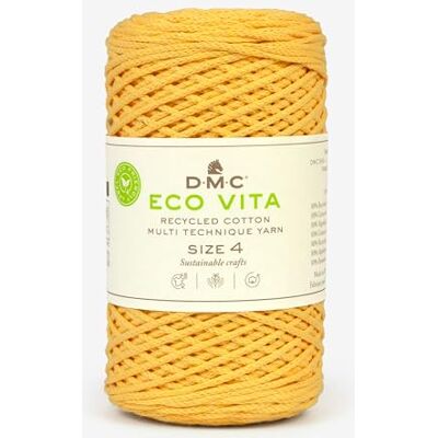 DMC Garen NOVA VITA 4 Macramégaren van gerecycled katoen etiket met echte zaden om te planten 250 g 200 m DMC Garen NOVA VITA 4 Macramégaren van gerecycled katoen etiket met echte zaden om te planten 250 g 200 m