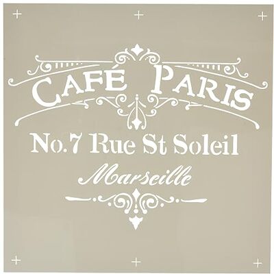 Rayher HOBBY 38904000 sjabloon Café Parijs, polyester, SB-Btl, 30,5 x 30,5 cm Rayher HOBBY 38904000 sjabloon Café Parijs, polyester, SB-Btl, 30,5 x 30,5 cm