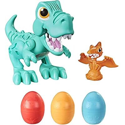 Play-Doh Dino Crew Croque Dino, set met 3 plasticine eieren en leuke dinosaurusgeluiden, voor kinderen Play-Doh Dino Crew Croque Dino, set met 3 plasticine eieren en leuke dinosaurusgeluiden, voor kinderen