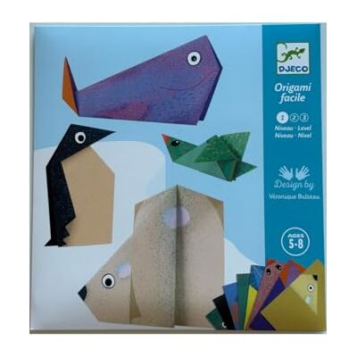 Djeco DJ08777 Origami Polar Animals Dierenset met 16 vellen papier, meerkleurig, maat S Djeco DJ08777 Origami Polar Animals Dierenset met 16 vellen papier, meerkleurig, maat S