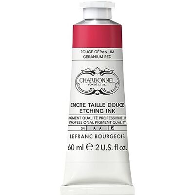 Lefranc Bourgeois carbonnel drukverf koper druk verf sterk gepigmenteerd uitstekende lichtbestendigheid vegan heldere kleuren verouderingsbestendig 60 ml buis geranium rood Lefranc Bourgeois carbonnel drukverf koper druk verf sterk gepigmenteerd uitstekende lichtbestendigheid vegan heldere kleuren verouderingsbestendig 60 ml buis geranium rood