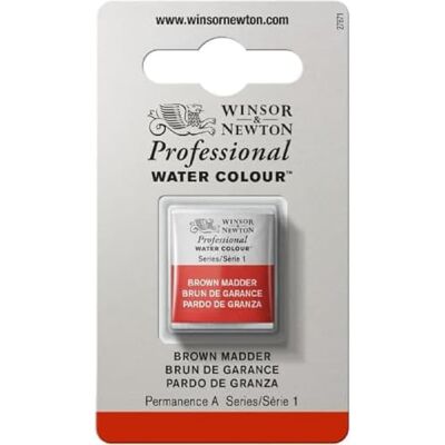 Winsor & Newton 8840157 Professionele aquarelverf, levendige kleuren in kunstenaarskwaliteit, hoge glans en helderheid, lichtecht, archiefkwaliteit, 1/2 kom, bruin Winsor & Newton 8840157 Professionele aquarelverf, levendige kleuren in kunstenaarskwaliteit, hoge glans en helderheid, lichtecht, archiefkwaliteit, 1/2 kom, bruin