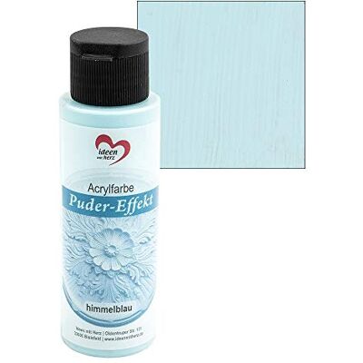 Ideen mit Herz Acrylverf met poedereffect, 70 ml, antieke look, hoge dekking, sterk gepigmenteerd, op waterbasis (hemelsblauw) Ideen mit Herz Acrylverf met poedereffect, 70 ml, antieke look, hoge dekking, sterk gepigmenteerd, op waterbasis (hemelsblauw)