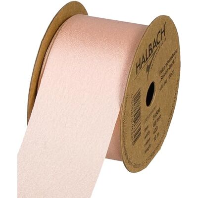 Halbach Seidenbänder Cadeaulint in zijde-look (veganistisch) breedte 40 mm lengte 10 m lint met subtiele zijdeglans voor feestelijke gelegenheden kleur: licht abrikoos Halbach Seidenbänder Cadeaulint in zijde-look (veganistisch) breedte 40 mm lengte 10 m lint met subtiele zijdeglans voor feestelijke gelegenheden kleur: licht abrikoos