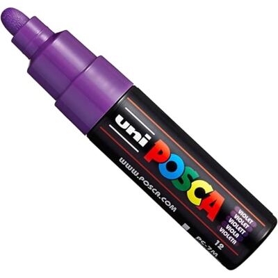 posca Uni PC-7M Paint Marker Marker, brede punt 4,5-5,5 mm, 15 kleuren paars posca Uni PC-7M Paint Marker Marker, brede punt 4,5-5,5 mm, 15 kleuren paars