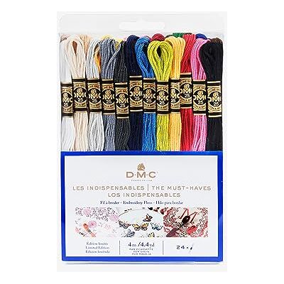 DMC Assortiment Mouliné garens Special 117MC Essentials, 100% katoen 24 strengen, 4 meter Borduurgaren, ideaal kruissteek DMC Assortiment Mouliné garens Special 117MC Essentials, 100% katoen 24 strengen, 4 meter Borduurgaren, ideaal kruissteek