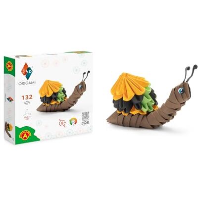 Origami 3D 501849-3D Origami Dinosaurus Slak Mooie 3D-papieren sculptuur met gepatenteerde componenten en begrijpelijke bouwinstructies, 132 stuks, 11 x 6 x 7 cm, vanaf 8 jaar Origami 3D 501849-3D Origami Dinosaurus Slak Mooie 3D-papieren sculptuur met gepatenteerde componenten en begrijpelijke bouwinstructies, 132 stuks, 11 x 6 x 7 cm, vanaf 8 jaar