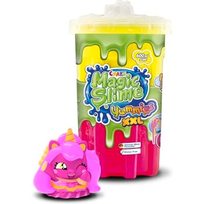 CRAZE Magic Slime Yummies XL Unicake voor kinderen in neonkleuren met verschillende texturen 600 ml set, kleurrijk zonder resten CRAZE Magic Slime Yummies XL Unicake voor kinderen in neonkleuren met verschillende texturen 600 ml set, kleurrijk zonder resten