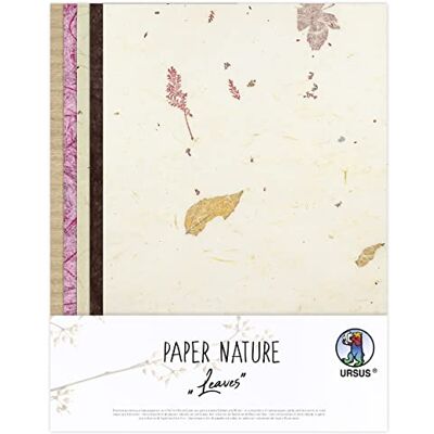 Ursus 61620005, 10 vellen natuurlijk papier, 23 x 33 cm, met graspapier en strozijde om te knutselen Ursus 61620005, 10 vellen natuurlijk papier, 23 x 33 cm, met graspapier en strozijde om te knutselen