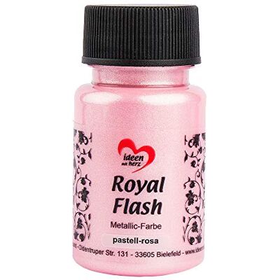Ideen mit Herz Royal Flash Metallic acrylverf met de fijnste glitter, 50 ml (pastelroze, roze) Ideen mit Herz Royal Flash Metallic acrylverf met de fijnste glitter, 50 ml (pastelroze, roze)