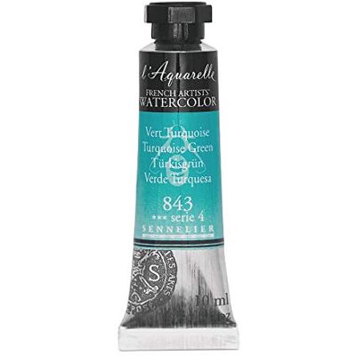 Sennelier Aquarel, 10 ml, tube S4, turkoois groen (843) Sennelier Aquarel, 10 ml, tube S4, turkoois groen (843)