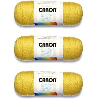 Caron Simply Soft 3 bollen limonadegaren, 170 g, acryl, 4 medium (gekamd), 300 m, breien/haken Caron Simply Soft 3 bollen limonadegaren, 170 g, acryl, 4 medium (gekamd), 300 m, breien/haken