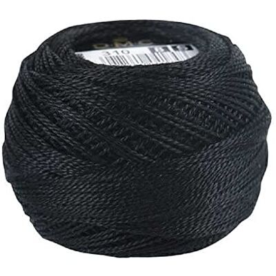 DMC Parelkatoenen ballen, zwart, maat 8-90 m DMC Parelkatoenen ballen, zwart, maat 8-90 m
