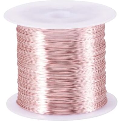 BB Beadthoven Beadthoven Koperdraad, 28/0,3 mm, aanslagvrij, 72 m, roodgoud, voor het verpakken van sieraden, kralen, snijden, knutselen BB Beadthoven Beadthoven Koperdraad, 28/0,3 mm, aanslagvrij, 72 m, roodgoud, voor het verpakken van sieraden, kralen, snijden, knutselen