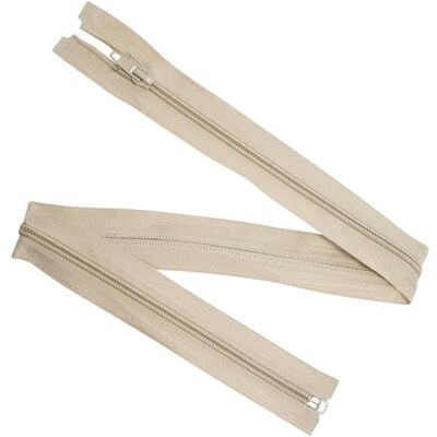 AERZETIX Set van 8 spiraalritssluitingen nr. 5 65 cm deelbaar met schuiver van nylon polyester metaal lichtbeige kleur naaicreaties DIY textiel AERZETIX Set van 8 spiraalritssluitingen nr. 5 65 cm deelbaar met schuiver van nylon polyester metaal lichtbeige kleur naaicreaties DIY textiel