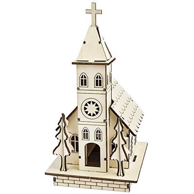 Ideen mit Herz Kerk, hout, om te monteren, 22,5 cm x 11,5 cm x 13,5 cm Ideen mit Herz Kerk, hout, om te monteren, 22,5 cm x 11,5 cm x 13,5 cm