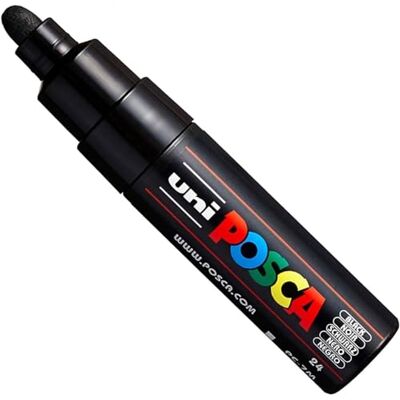 posca Uni PC-7M Paint Marker Marker, brede punt 4,5-5,5 mm, 15 kleuren, zwart posca Uni PC-7M Paint Marker Marker, brede punt 4,5-5,5 mm, 15 kleuren, zwart