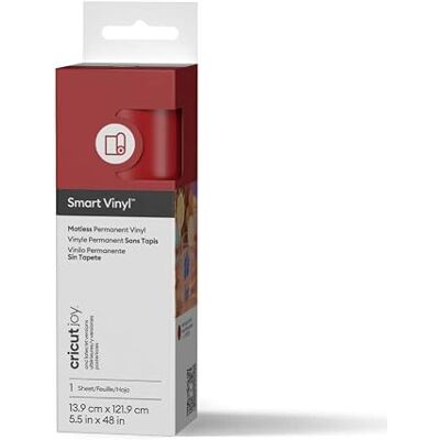 Cricut Joy Smart Permanent zelfklevende vinylrol, 14 cm × 1,2 m, rood, zelfklevende vinylrol, ideaal voor het personaliseren van kopjes, etiketten, kaarten en knutselwerk Cricut Joy Smart Permanent zelfklevende vinylrol, 14 cm × 1,2 m, rood, zelfklevende vinylrol, ideaal voor het personaliseren van kopjes, etiketten, kaarten en knutselwerk