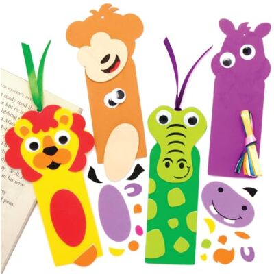 Baker Ross Jungle dieren bladwijzerkits (8 stuks) thema knutselwerk voor kinderen Baker Ross Jungle dieren bladwijzerkits (8 stuks) thema knutselwerk voor kinderen
