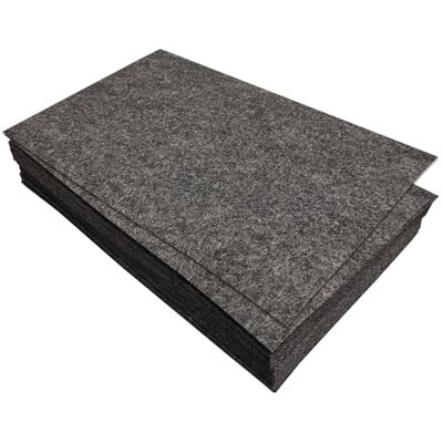 Jtnohx 32 vellen hard vilt om te knutselen, 17,78 x 28,7 cm, gekleurd stoffen vierkant om te knutselen (donkergrijs) Jtnohx 32 vellen hard vilt om te knutselen, 17,78 x 28,7 cm, gekleurd stoffen vierkant om te knutselen (donkergrijs)