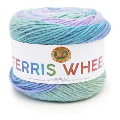 Lion Brand Yarn Ferris Wheel natuurlijke garen, meerkleurig, voor breien, haken en knutselen, Cotton Candy Lion Brand Yarn Ferris Wheel natuurlijke garen, meerkleurig, voor breien, haken en knutselen, Cotton Candy