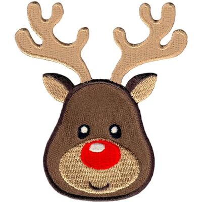 PatchMommy Geborduurde patch om op te strijken in rendiervorm, geborduurd stuk om te naaien of te lijmen met een strijkijzer voor kinderen en baby's PatchMommy Geborduurde patch om op te strijken in rendiervorm, geborduurd stuk om te naaien of te lijmen met een strijkijzer voor kinderen en baby's