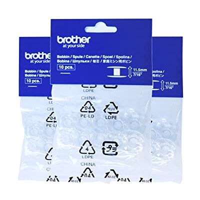 ZickZackNaehmaschine 30 Brother-spoelen voor Innovis borduurmachine en naaimachine, CS10, CX70PE, J17S en nog veel meer (20,4 x 11,5 mm) Naaimachine-accessoires ZickZackNaehmaschine 30 Brother-spoelen voor Innovis borduurmachine en naaimachine, CS10, CX70PE, J17S en nog veel meer (20,4 x 11,5 mm) Naaimachine-accessoires