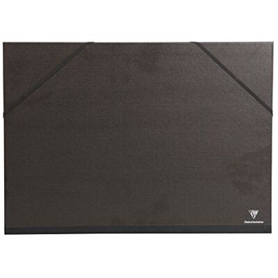 Clairefontaine Ref 44800C Kraftmap A3+ formaat Sluiting door elastische banden, witte papieren voering, zuurvrij Geschikt voor het vervoer van kunstwerken Zwart Clairefontaine Ref 44800C Kraftmap A3+ formaat Sluiting door elastische banden, witte papieren voering, zuurvrij Geschikt voor het vervoer van kunstwerken Zwart