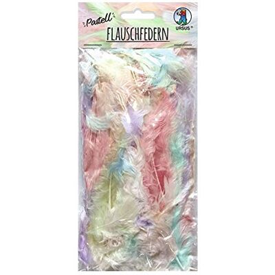 Ursus 39640099 pluizige pastelveren ca. 10-15 cm lang 10 g voor het knutselen van maskers, dromenvangers en andere accessoires kleurrijk Ursus 39640099 pluizige pastelveren ca. 10-15 cm lang 10 g voor het knutselen van maskers, dromenvangers en andere accessoires kleurrijk