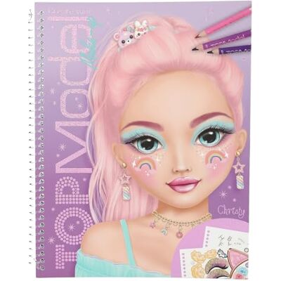 Depesche 13983 Create Your Topmodel Make Up kleurboek met 20 voorgedrukte pagina's voor het maken van make-up-looks, inclusief 2 stickerpagina's Depesche 13983 Create Your Topmodel Make Up kleurboek met 20 voorgedrukte pagina's voor het maken van make-up-looks, inclusief 2 stickerpagina's