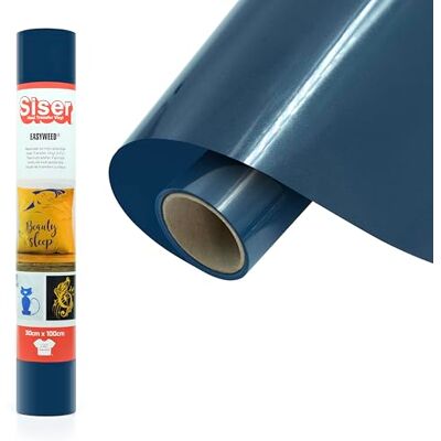 SISER ® EasyWeed® Marineblauw, 30 cm x 1 m, thermotransfer-vinyl voor het personaliseren van stoffen SISER ® EasyWeed® Marineblauw, 30 cm x 1 m, thermotransfer-vinyl voor het personaliseren van stoffen