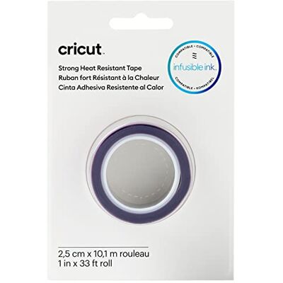 Cricut Strong Time resistente band, 10,1 m, ideaal voor projecten met warmteoverdracht op oneffen oppervlakken, blauw, 10,1 m Cricut Strong Time resistente band, 10,1 m, ideaal voor projecten met warmteoverdracht op oneffen oppervlakken, blauw, 10,1 m