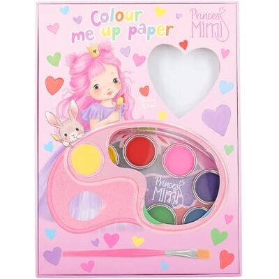 Depesche 12126 Princess Mimi Colour me up aquarelpapier met 10 motieven om in te kleuren met kwast en aquarel Depesche 12126 Princess Mimi Colour me up aquarelpapier met 10 motieven om in te kleuren met kwast en aquarel