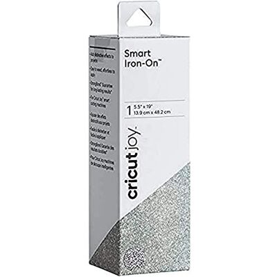 Cricut 1 x Joy Smart glitter opstrijkbare sticker PVC zilver voor Joy Cricut 1 x Joy Smart glitter opstrijkbare sticker PVC zilver voor Joy