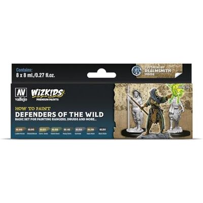 Vallejo Acrylicos WizKids Defenders of The Wild schilderset 8 x 8 ml modelbouw, 080255, 8 ml (8 stuks) Vallejo Acrylicos WizKids Defenders of The Wild schilderset 8 x 8 ml modelbouw, 080255, 8 ml (8 stuks)