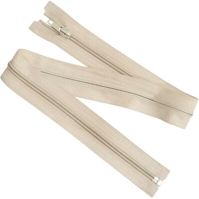 AERZETIX Set van 8 spiraalritssluitingen nr. 5 55 cm deelbaar met schuiver van nylon polyester metaal lichtbeige kleur naaicreaties DIY textiel AERZETIX Set van 8 spiraalritssluitingen nr. 5 55 cm deelbaar met schuiver van nylon polyester metaal lichtbeige kleur naaicreaties DIY textiel