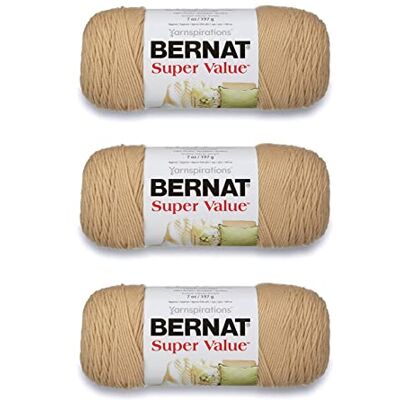 Bernat Super Value 3 bollen Dk Heather (beige) Bernat Super Value 3 bollen Dk Heather (beige)