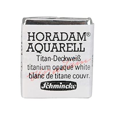 Schmincke HORADAM AQUARELL aquarel voor kunstenaars, 101 wit ondoorzichtig titanium, 14 101 044, 1/2 cup Schmincke HORADAM AQUARELL aquarel voor kunstenaars, 101 wit ondoorzichtig titanium, 14 101 044, 1/2 cup