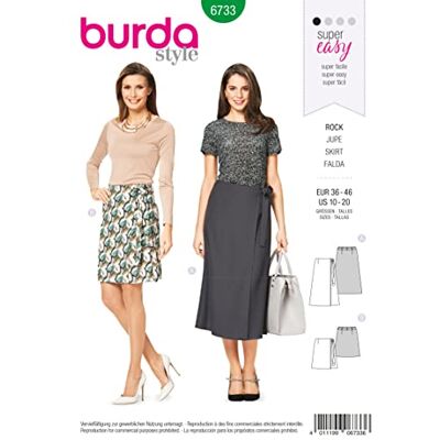 burdastyle Burda 6733 Rokpatroon, wit burdastyle Burda 6733 Rokpatroon, wit