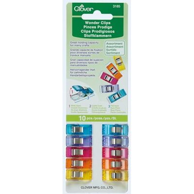 Clover 10 stuks Wonder Clips, meerkleurig Clover 10 stuks Wonder Clips, meerkleurig