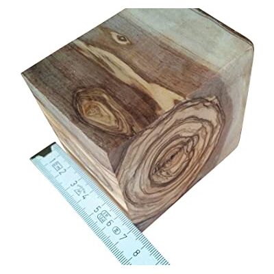D.O.M. Die Olivenholz Manufaktur Mes van ruw olijfhout, 90 x 90 x 60 mm D.O.M. Die Olivenholz Manufaktur Mes van ruw olijfhout, 90 x 90 x 60 mm
