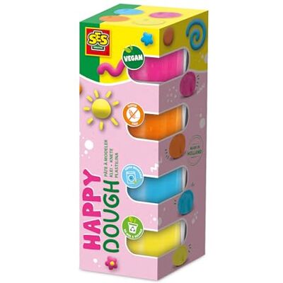 Creative 00512 Feel good boetseerklei Happy Vegan en glutenvrij, vrolijke boetseerklei (4 x 90 g), roze Creative 00512 Feel good boetseerklei Happy Vegan en glutenvrij, vrolijke boetseerklei (4 x 90 g), roze