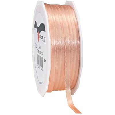 PRÄSENT C.E. Pattberg Satijnen lint, abrikoos, 50 m breed, voor het verpakken van geschenken, 6 mm breed voor het decoreren en knutselen, decoratief lint voor geschenken, alle gelegenheden PRÄSENT C.E. Pattberg Satijnen lint, abrikoos, 50 m breed, voor het verpakken van geschenken, 6 mm breed voor het decoreren en knutselen, decoratief lint voor geschenken, alle gelegenheden