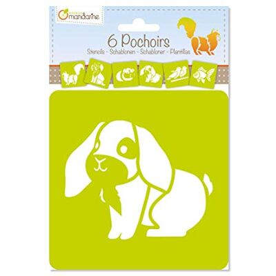 Avenue Mandarine Schildersjablonen set van 6 huisdieren Avenue Mandarine Schildersjablonen set van 6 huisdieren