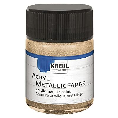 KREUL 77584 Metallic acrylverf 50 ml van champagneglas, glamoureuze acrylverf met metallic effect op waterbasis, romige dekking, sneldrogend en waterdicht KREUL 77584 Metallic acrylverf 50 ml van champagneglas, glamoureuze acrylverf met metallic effect op waterbasis, romige dekking, sneldrogend en waterdicht