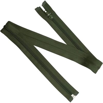 AERZETIX 5 stuks spiraalritssluitingen nr. 5 70 cm scheidbaar met schuif van nylon polyester metaal kleur legergroen naaicreaties DIY textiel kleding AERZETIX 5 stuks spiraalritssluitingen nr. 5 70 cm scheidbaar met schuif van nylon polyester metaal kleur legergroen naaicreaties DIY textiel kleding
